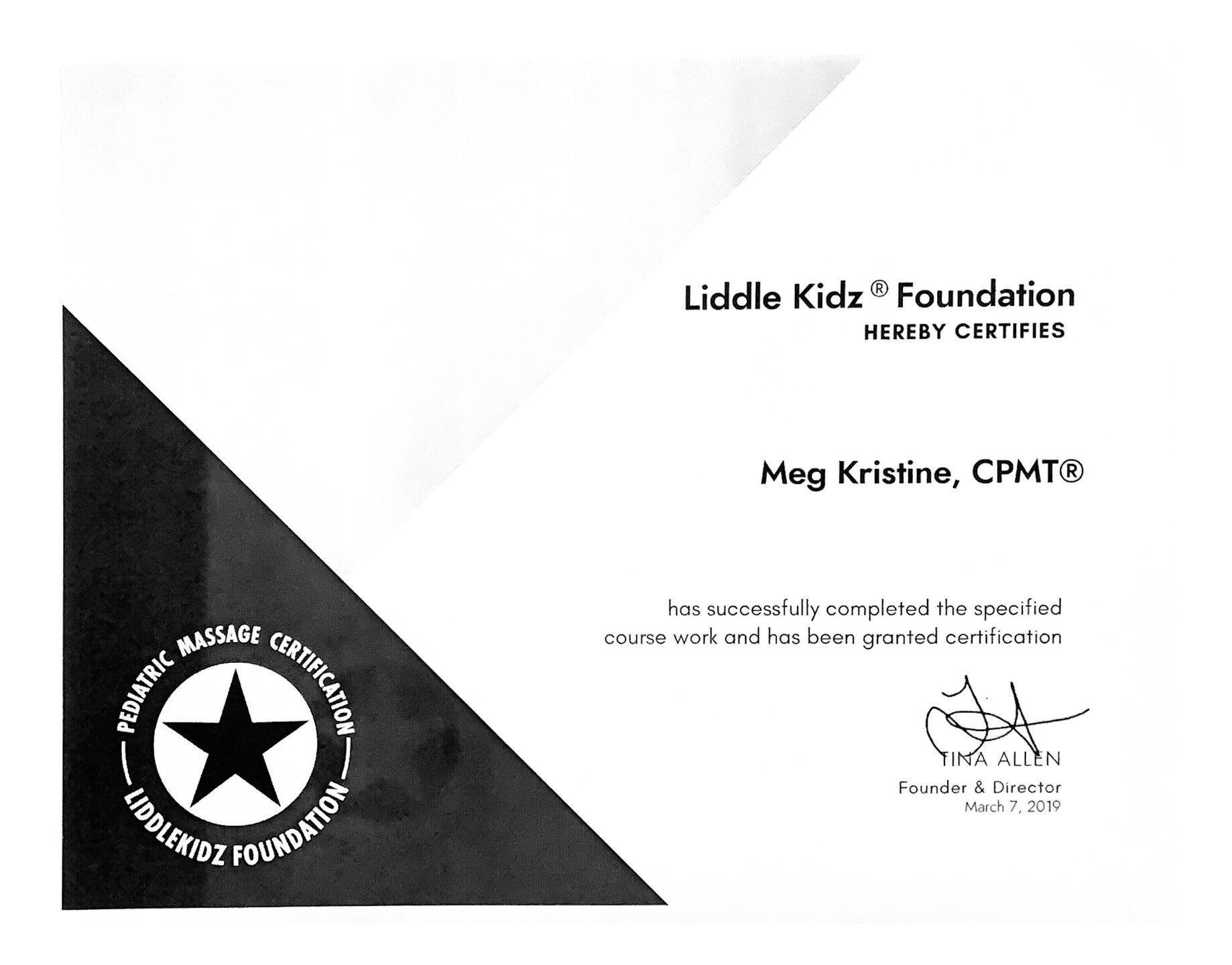 Pediatric Massage & Touch Therapy