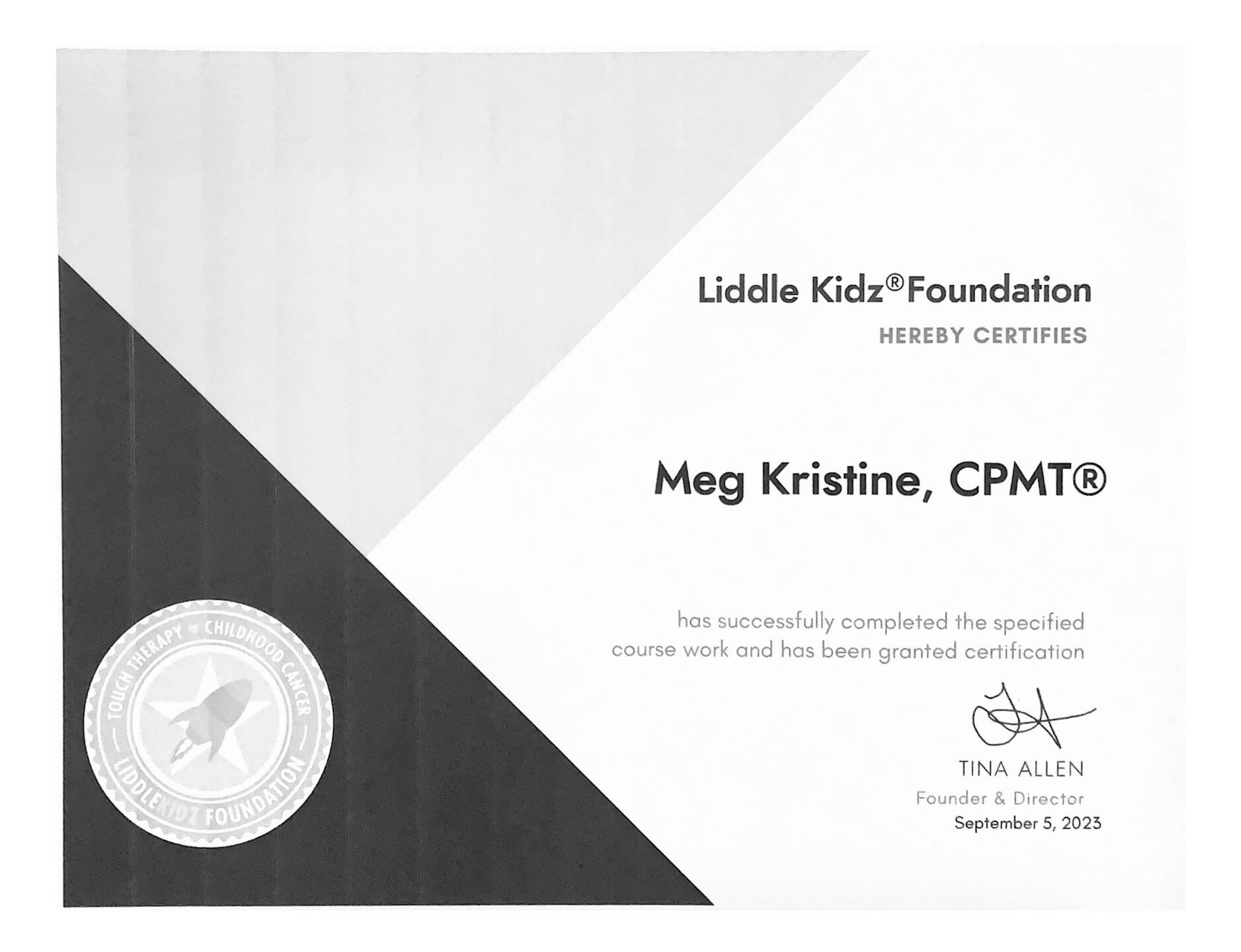 Pediatric Oncology Massage & Touch Therapy