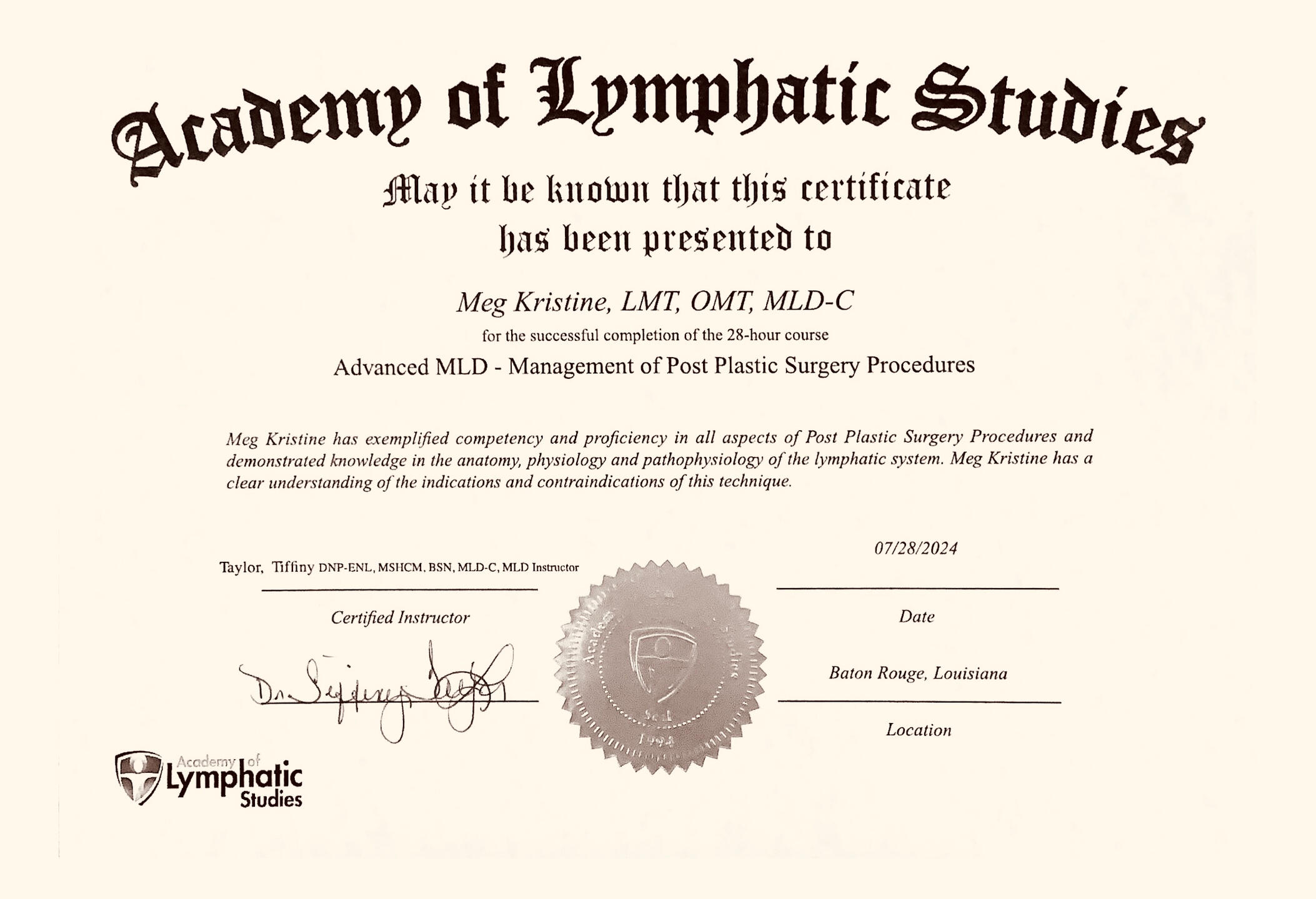 Advanced MLD for Post Plastic Surgery Procedures