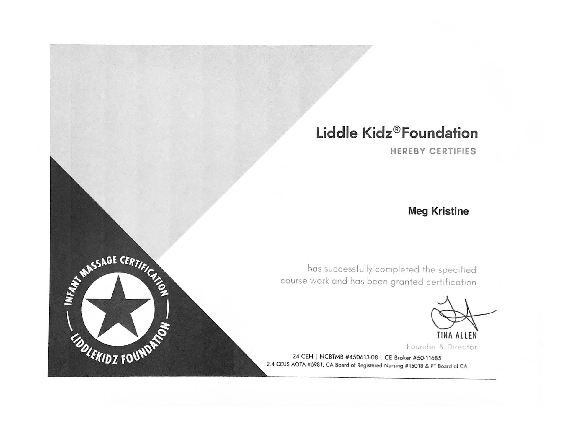 Infant Massage & Touch Therapy Instructor